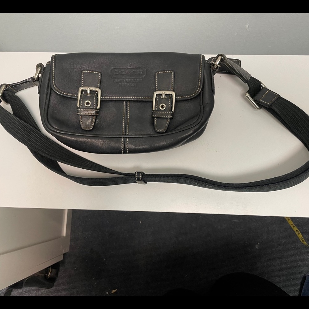 Coach Leather Mini Messenger Bag